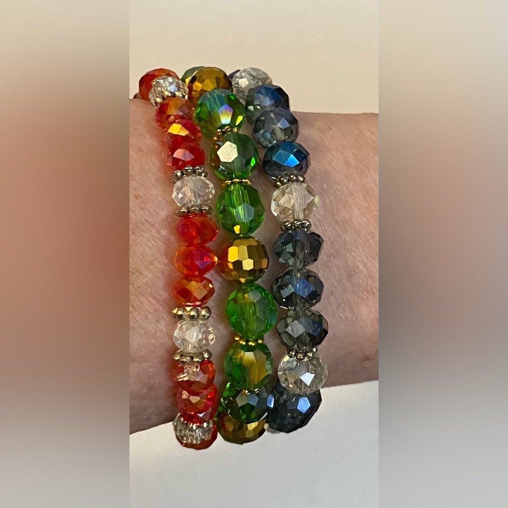 NEW 3 Acrylic stretch bracelets  - NO DISCOUNTS